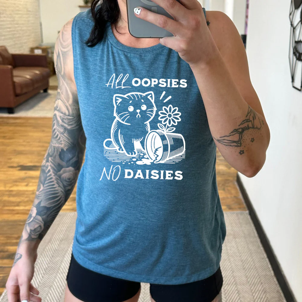 All Oopsies, No Daisies Muscle Tank - Image 2