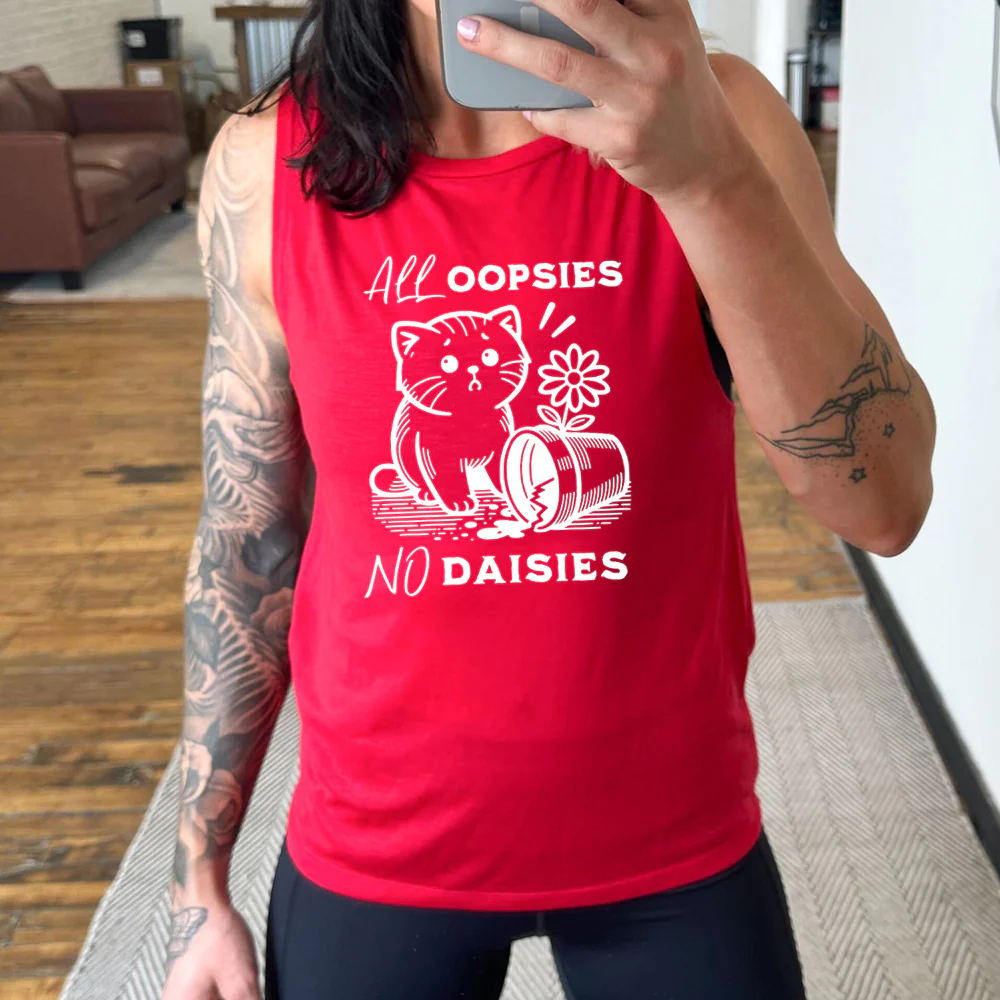 All Oopsies, No Daisies Muscle Tank - Image 3