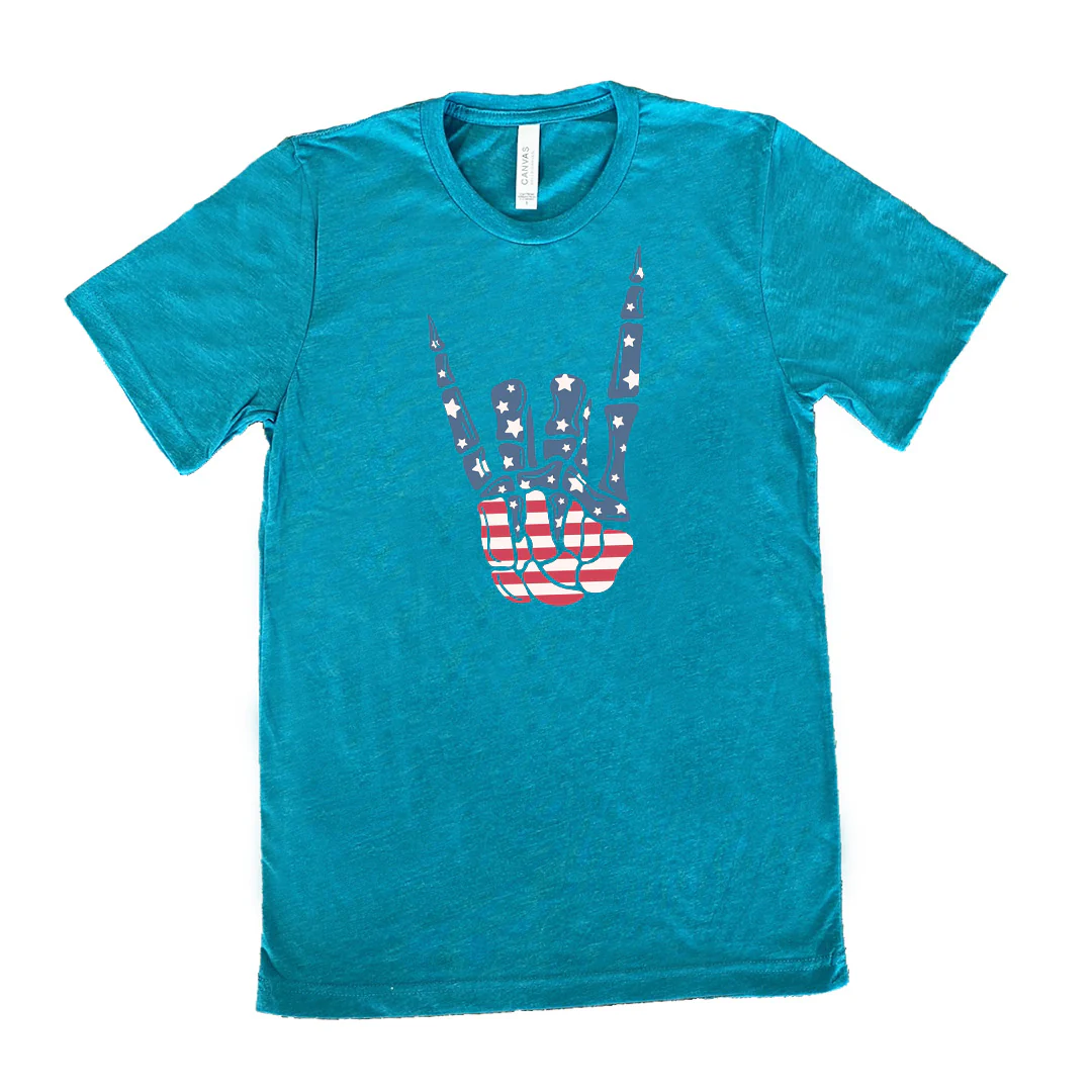 American Flag Skeleton Hand Shirt Unisex - Image 9