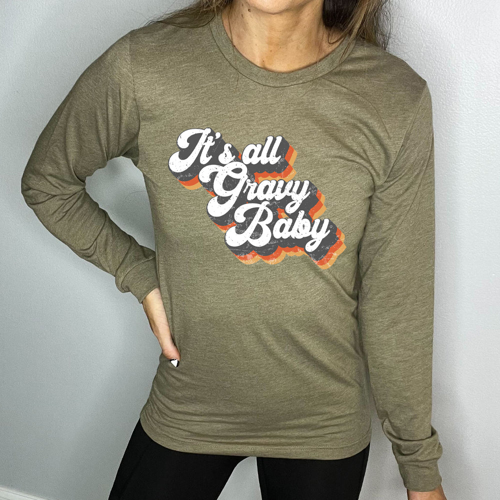Long Sleeve Tee | It's All Gravy Baby - Image 5