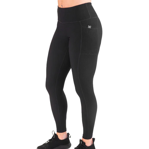 Ribbed Leggings | Black - Image 6