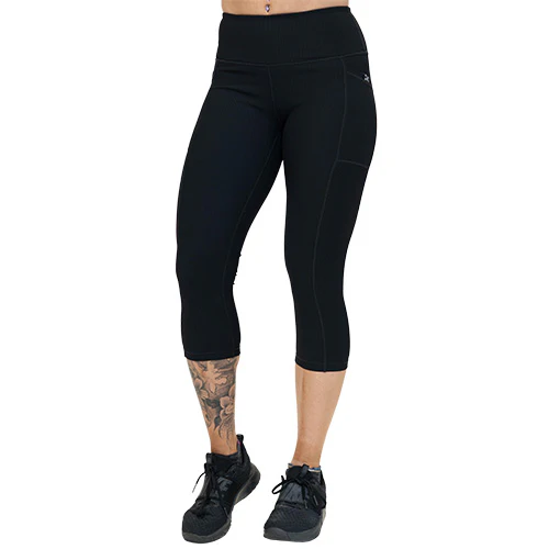 Ribbed Leggings | Black - Image 8