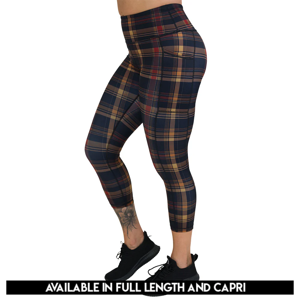 Campfire Plaid Leggings - Image 3
