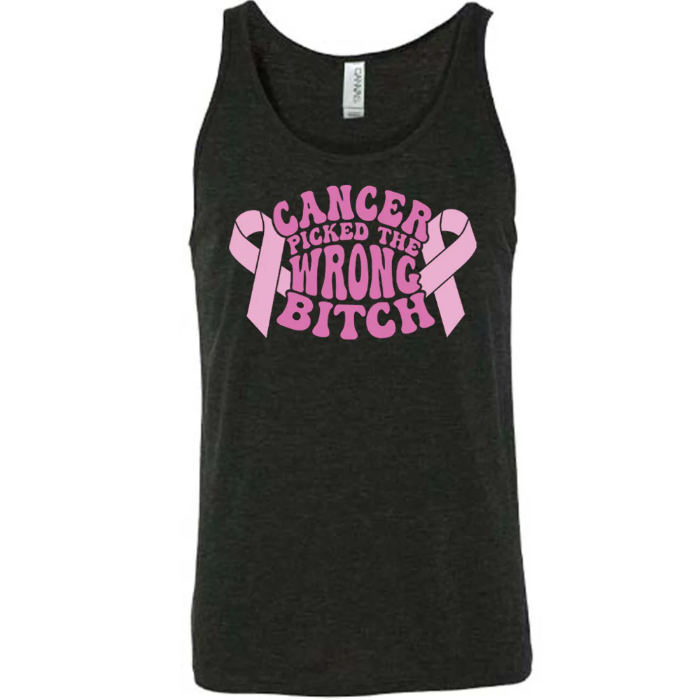 Cancer Picked The Wrong Bitch Shirt Unisex - Image 3
