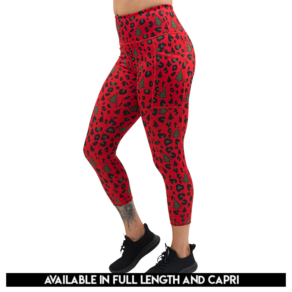 Christmas Leopard Leggings - Image 3