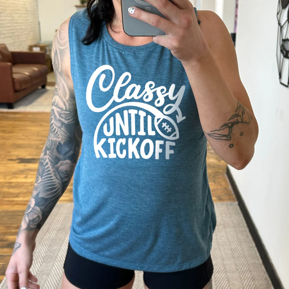 Classy Until Kickoff Muscle Tank - Image 2