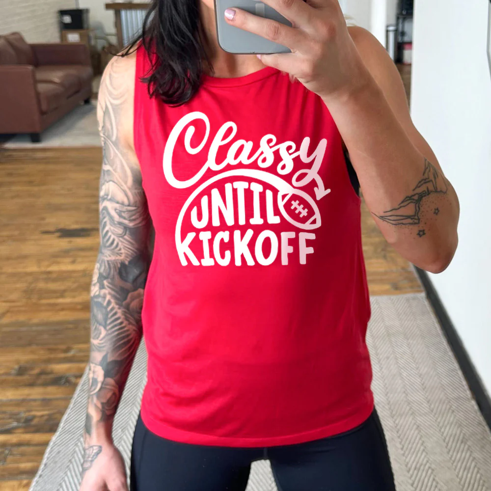 Classy Until Kickoff Muscle Tank - Image 3