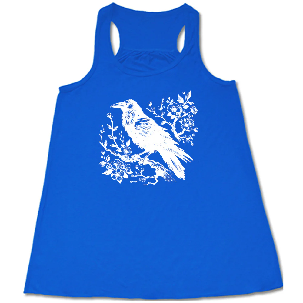 Crow on Flower Branch Shirt - Image 3