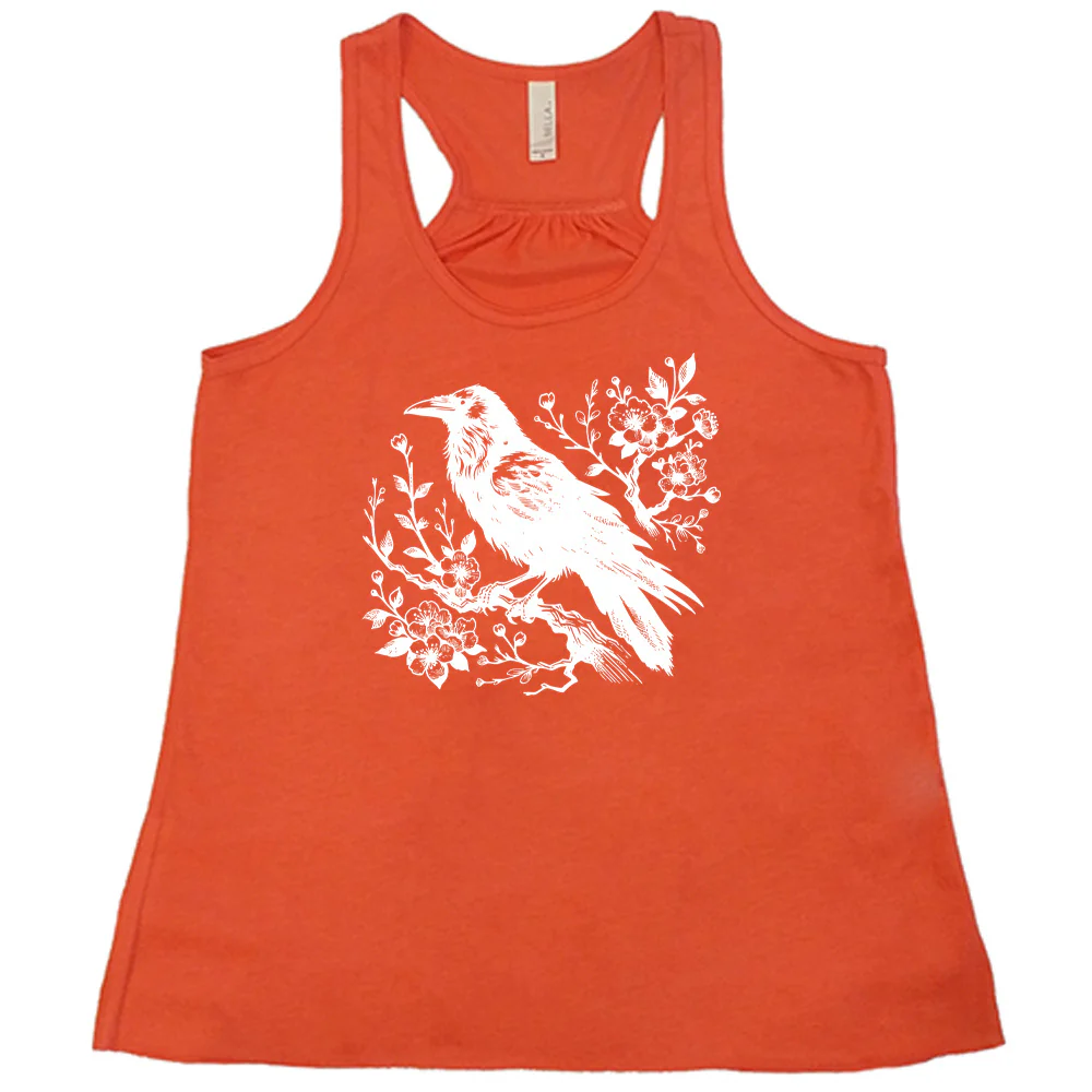 Crow on Flower Branch Shirt - Image 4