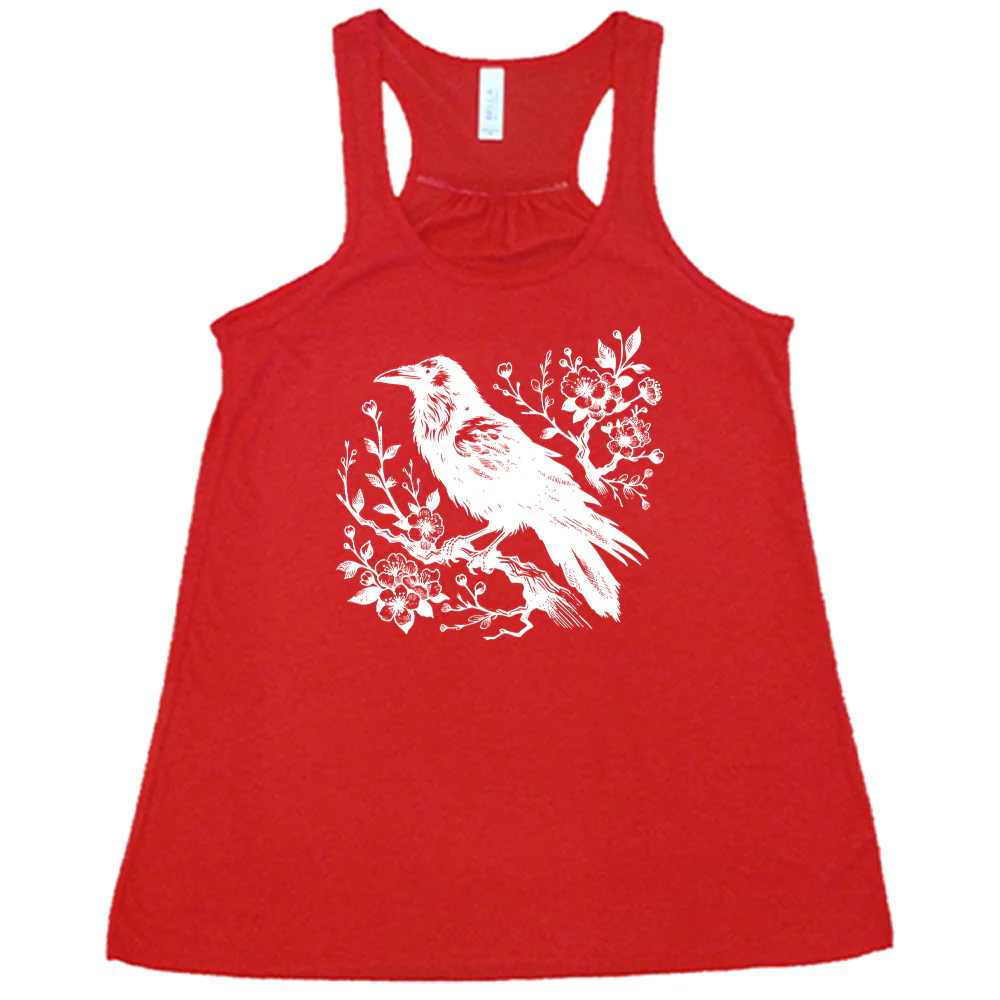 Crow on Flower Branch Shirt - Image 5