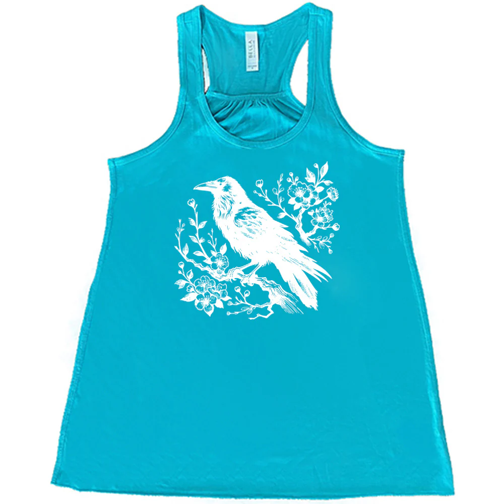 Crow on Flower Branch Shirt - Image 6