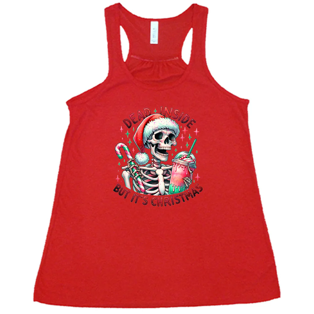 Dead Inside But Its Christmas Skeleton Shirt - Image 3