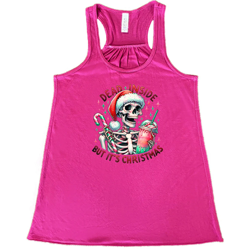 Dead Inside But Its Christmas Skeleton Shirt - Image 5