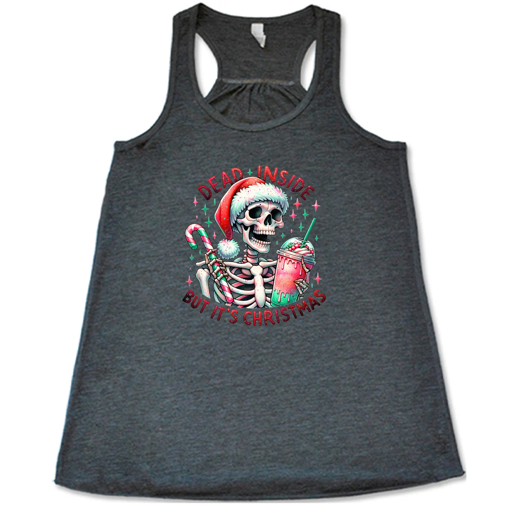 Dead Inside But Its Christmas Skeleton Shirt - Image 8