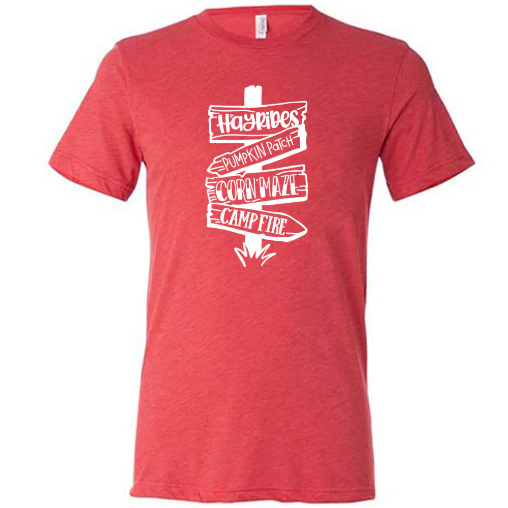 Fall Activities Signpost Shirt Unisex - Image 7