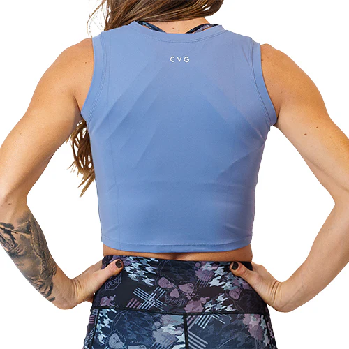 Fitted Crop Top | Blue - Image 3