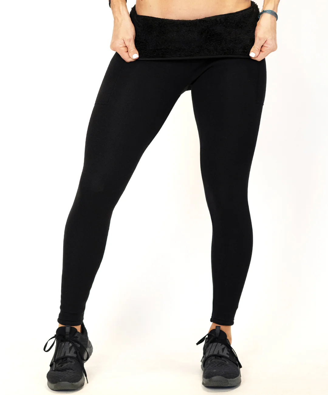 Fleece Lined Leggings | Black - Image 3