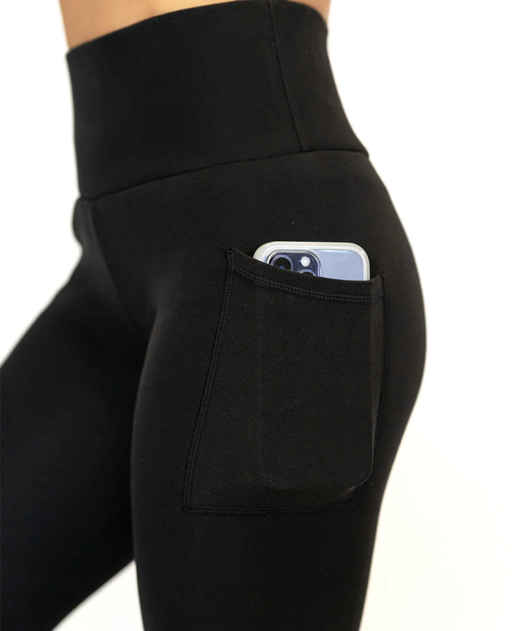 Fleece Lined Leggings | Black - Image 4