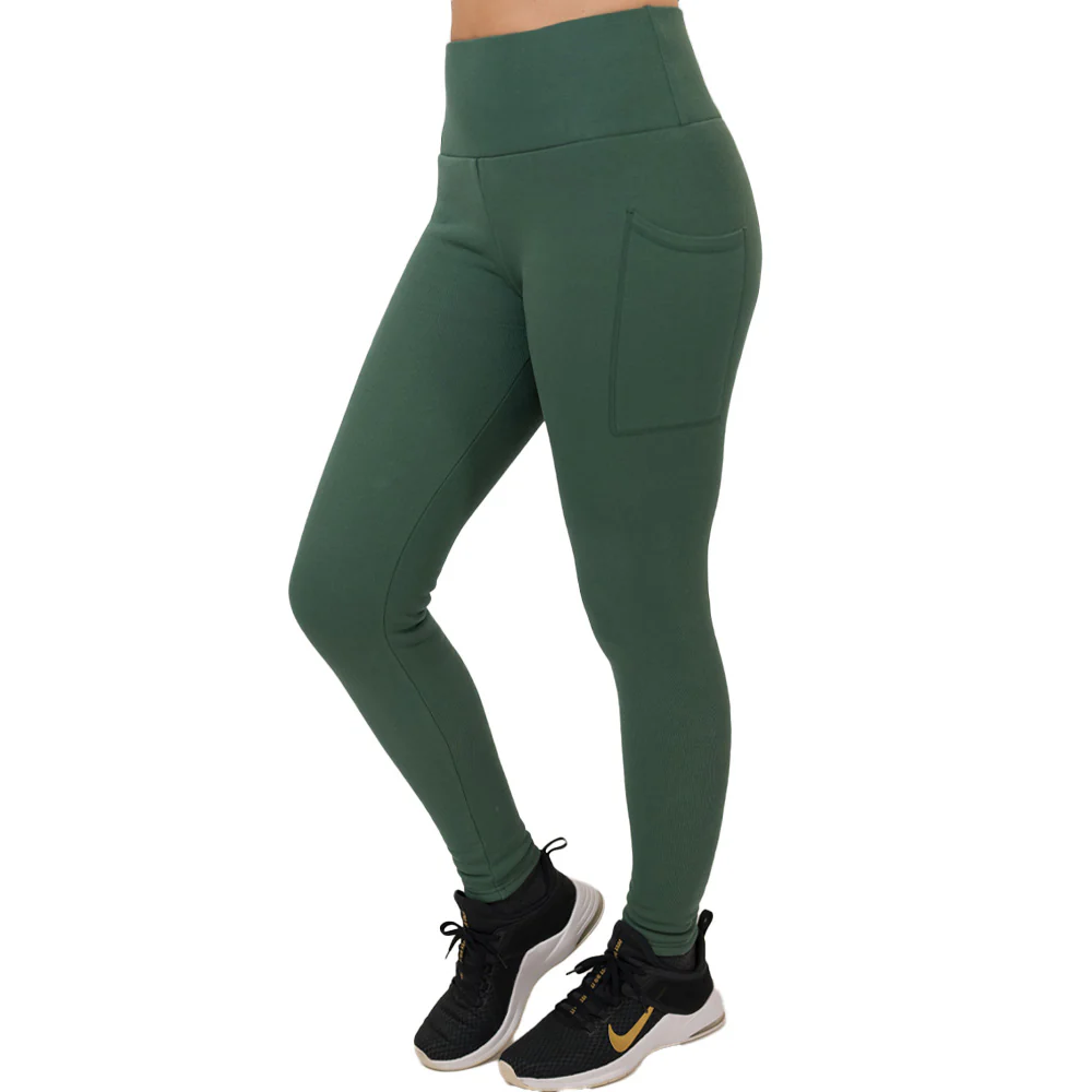 Fleece Lined Leggings | Hunter Green - Image 5