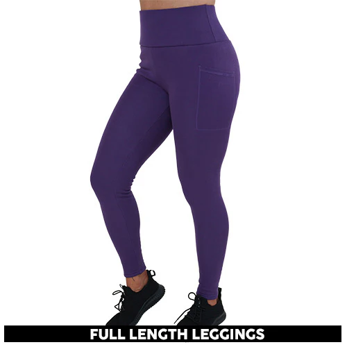 Fleece Lined Leggings | Purple - Image 4