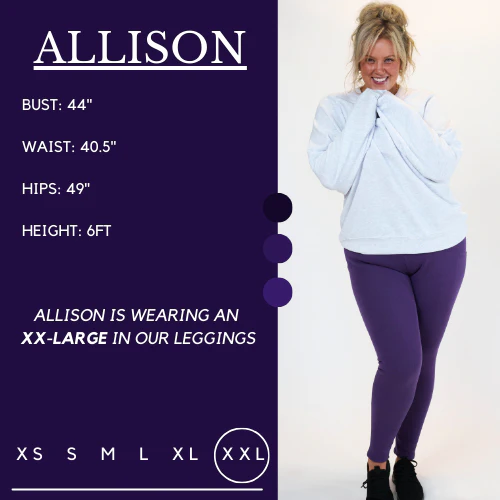 Fleece Lined Leggings | Purple - Image 5