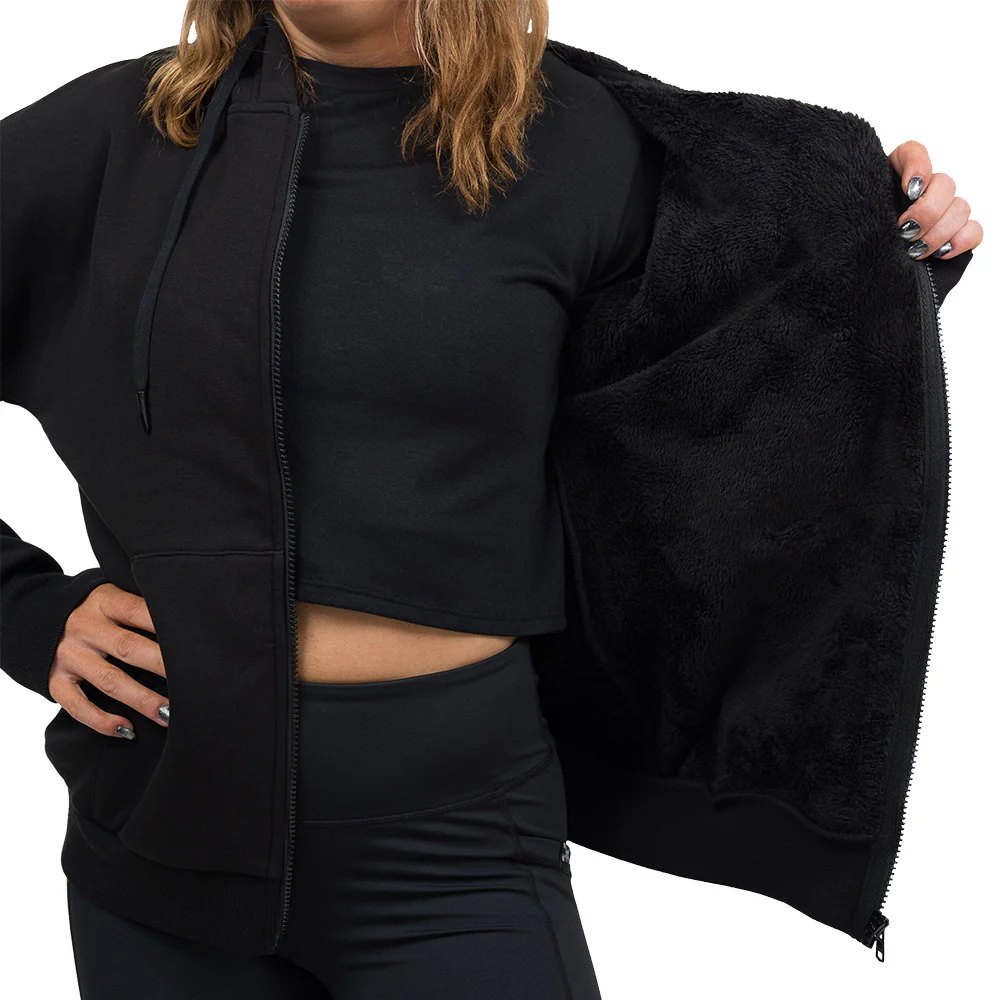 Fleece Zip Up | Black - Image 2