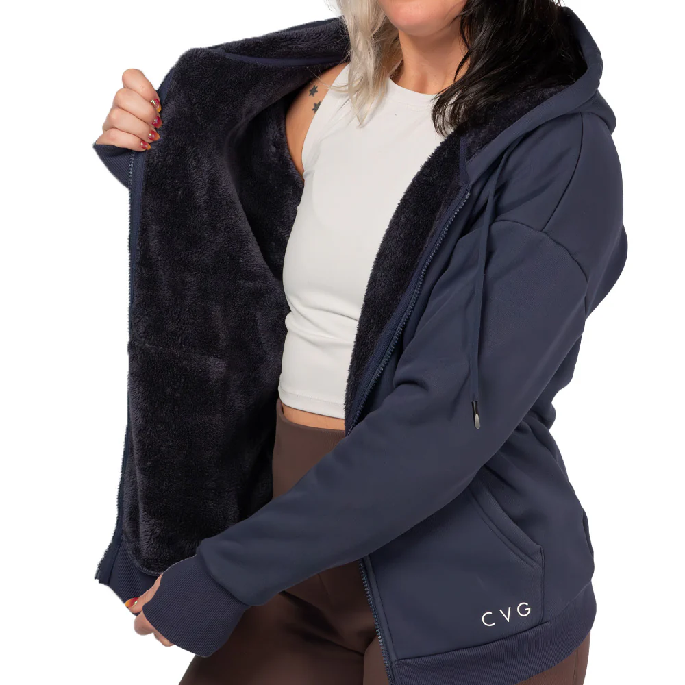 Fleece Zip Up | Navy - Image 8