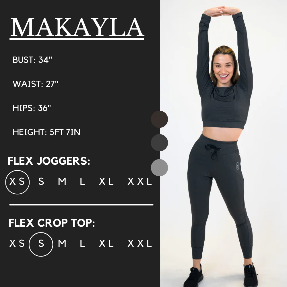 Flex Long Sleeve Crop Top | Midnight - Image 5