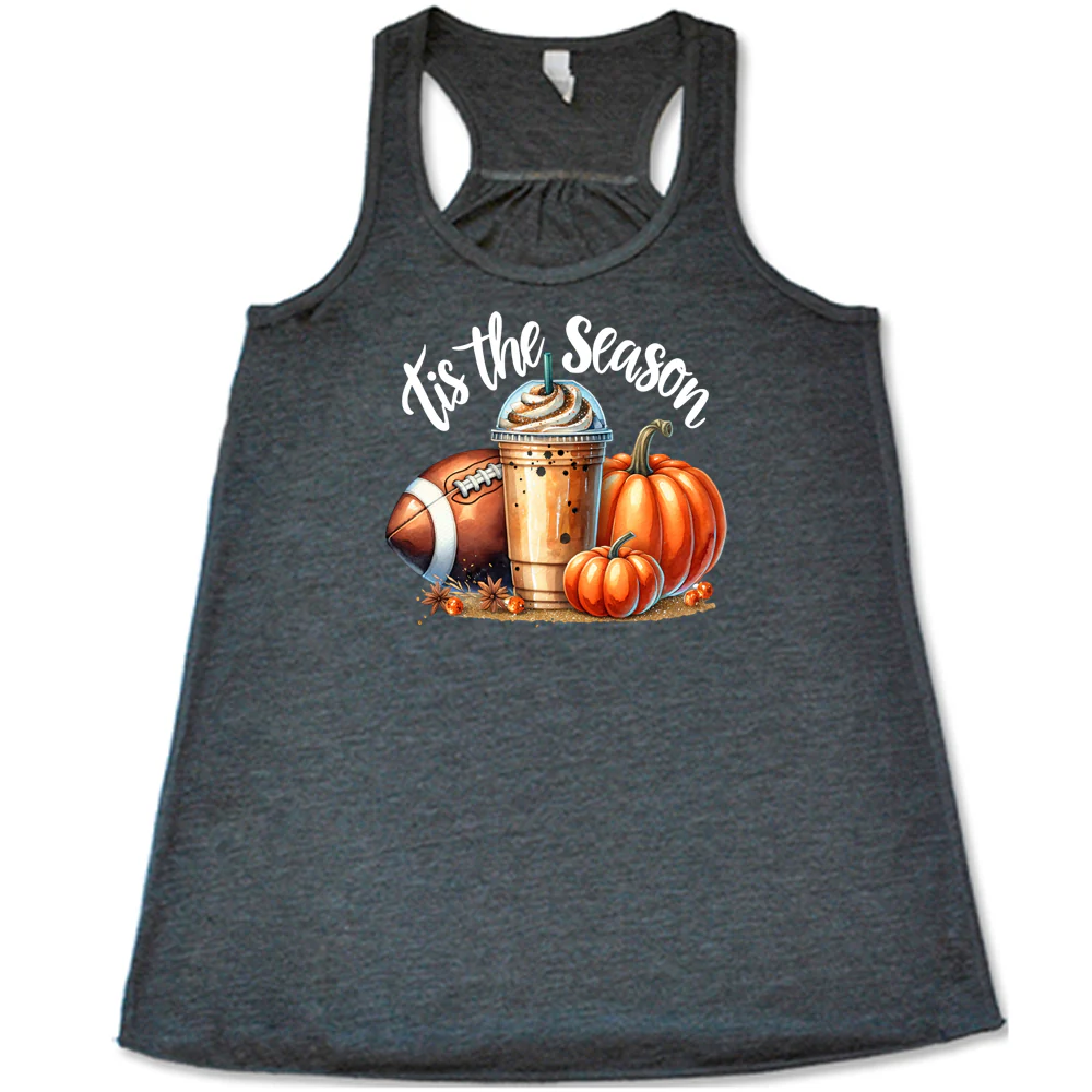 Football Coffee Tis The Season Shirt - Image 4