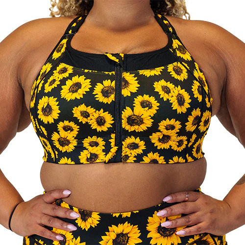 Front Zipper Bra | Sunflower - Image 3