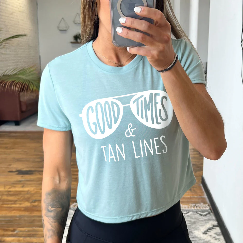 Good Times and Tan Lines Cropped Tee - Image 3