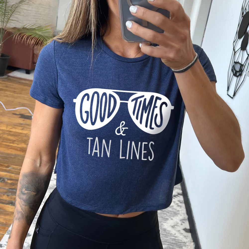 Good Times and Tan Lines Cropped Tee - Image 4
