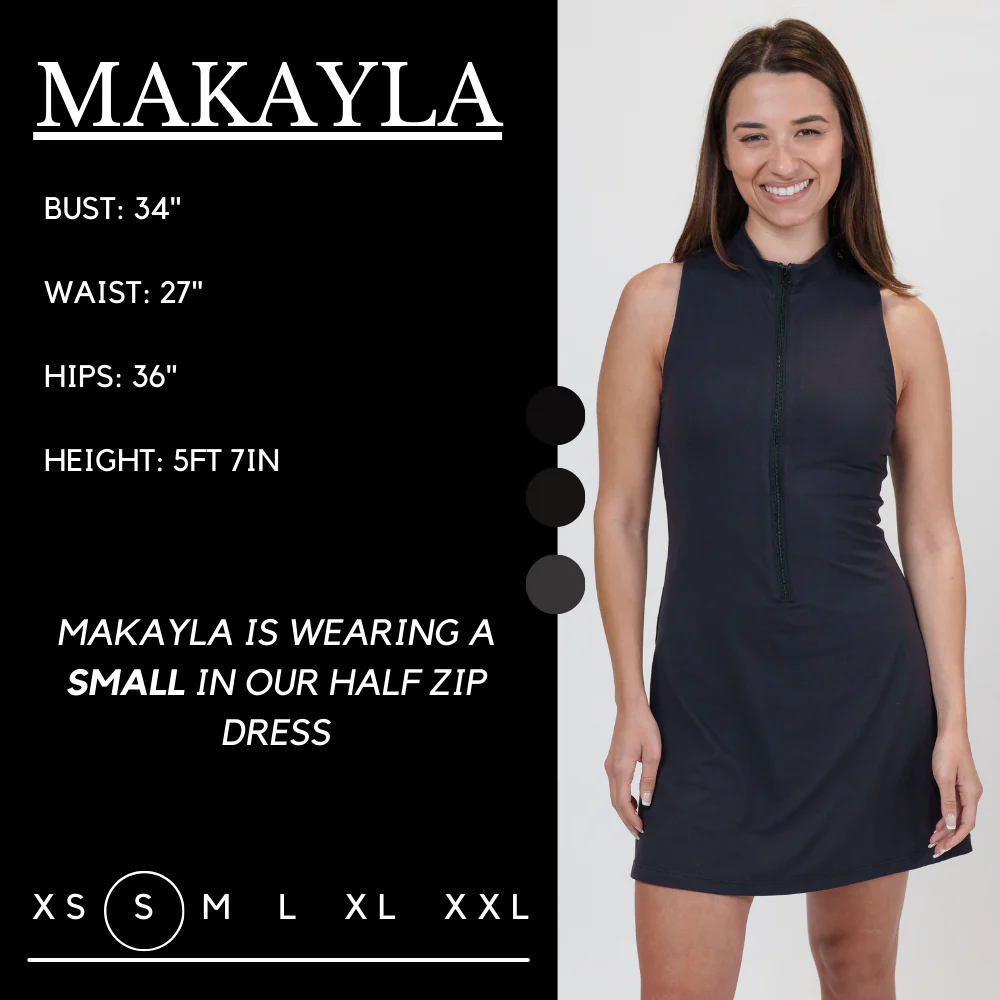 Half Zip Dress | Black - Image 8