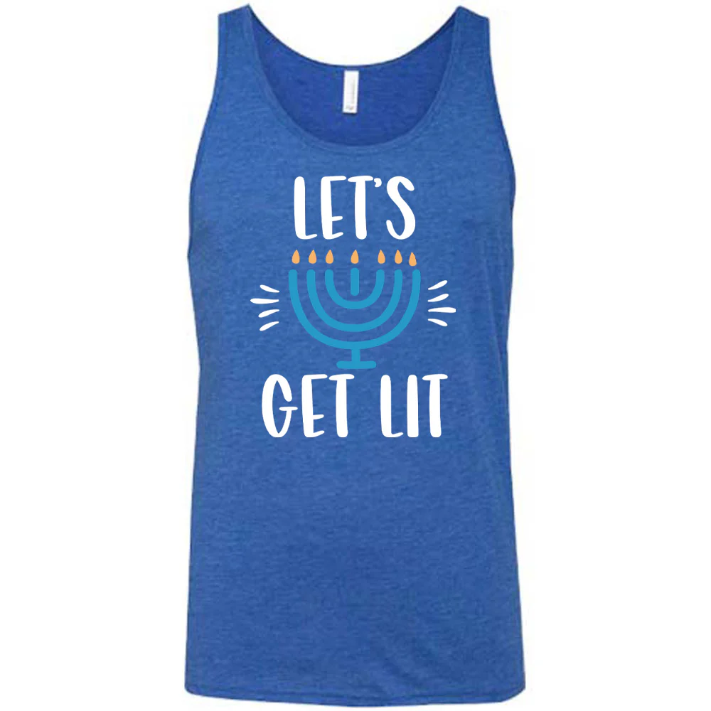 Let's Get Lit Menorah Shirt Unisex - Image 4