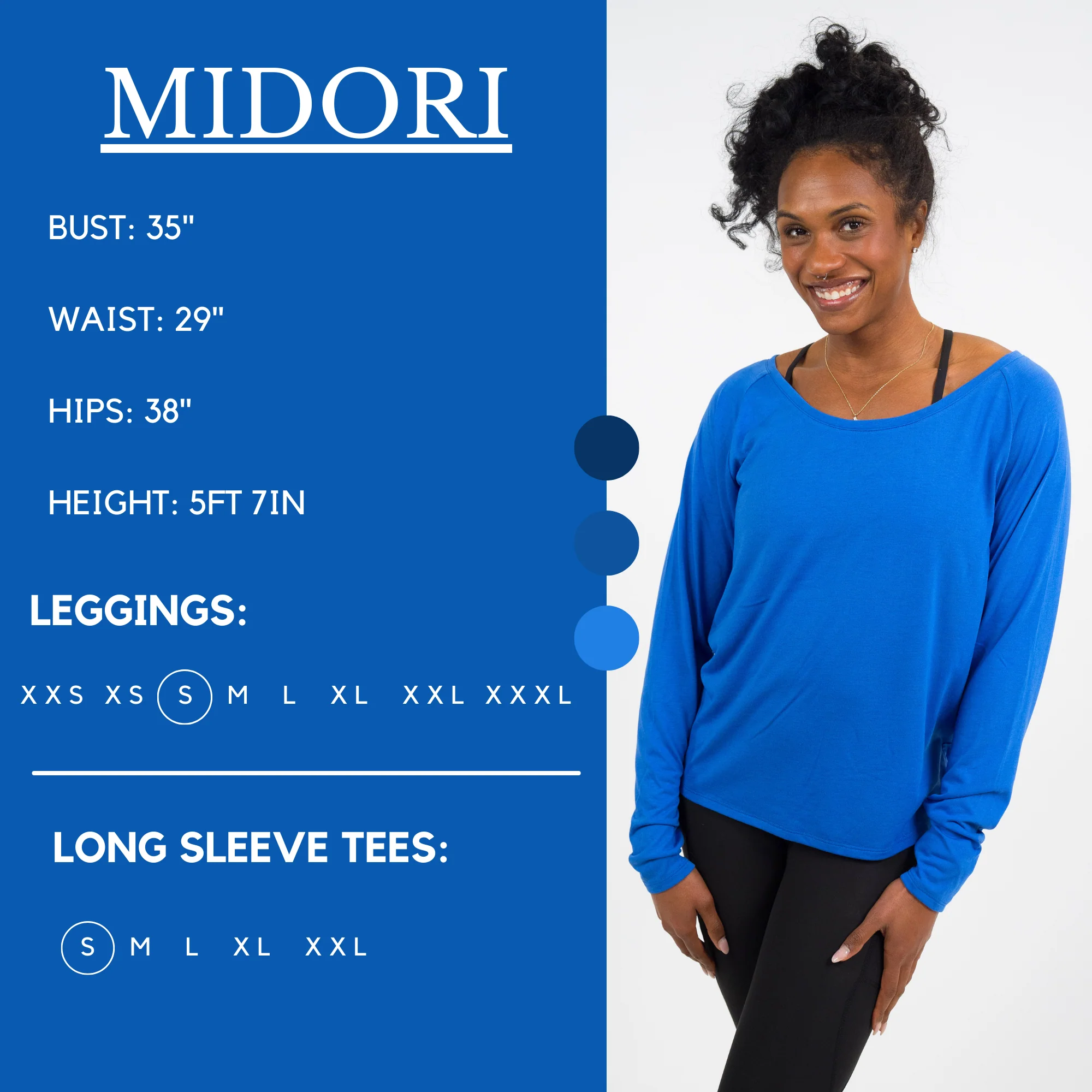 Long Sleeve Slouchy Tee | True Blue - Image 3