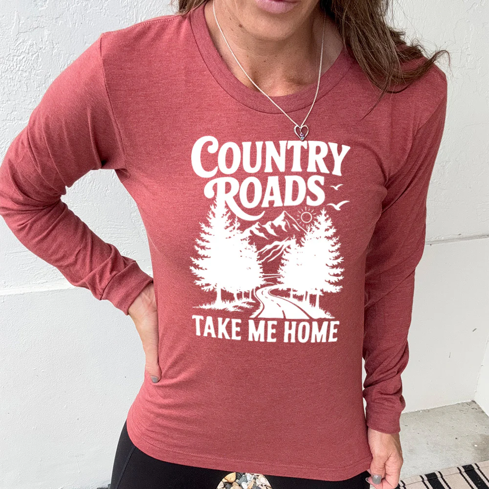 Long Sleeve Tee | Country Roads Take Me Home - Image 8