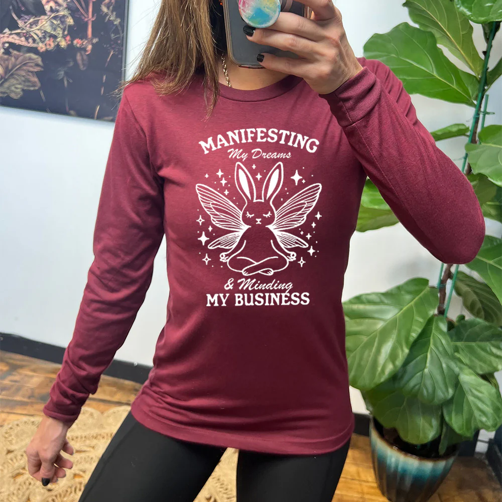 Long Sleeve Tee | Manifesting My Dreams & Minding My Business - Image 3