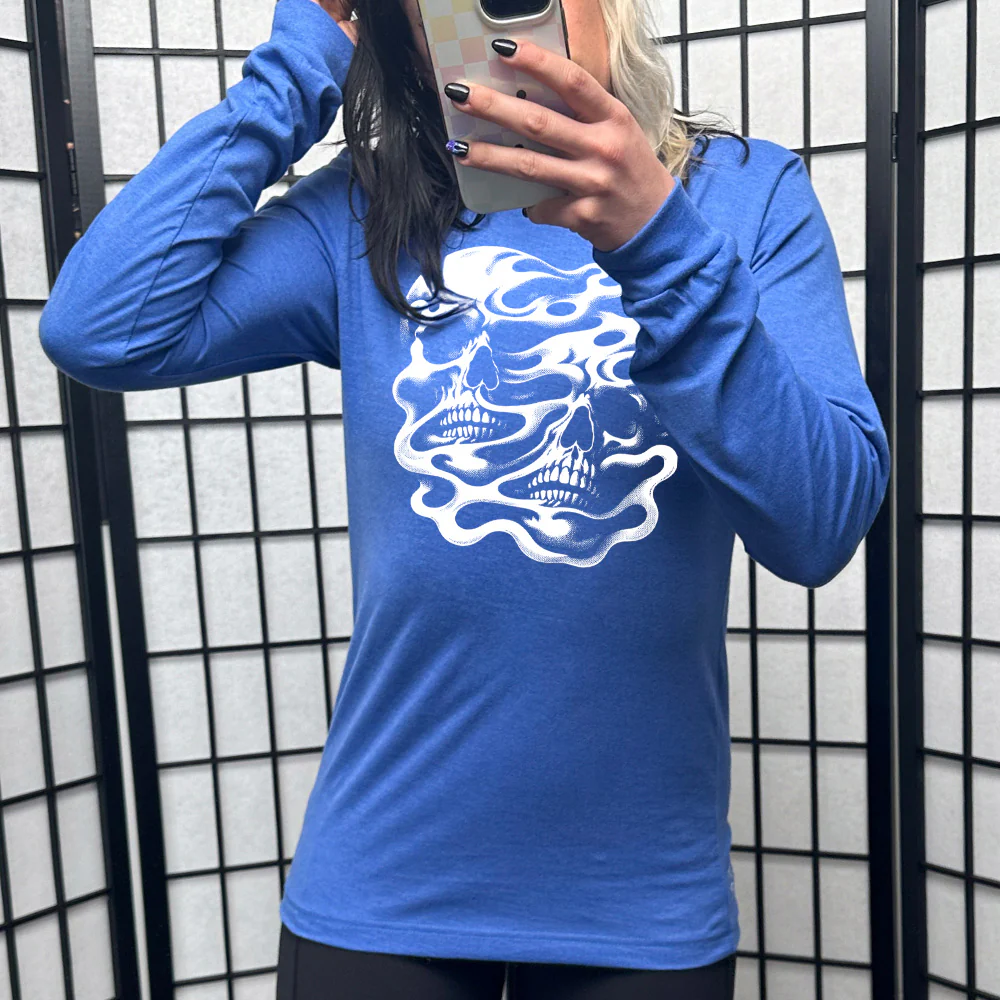 Long Sleeve Tee | Melting Skulls - Image 3