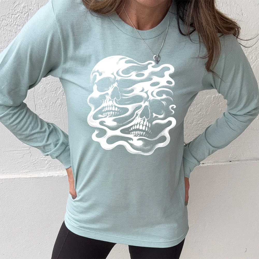 Long Sleeve Tee | Melting Skulls - Image 8