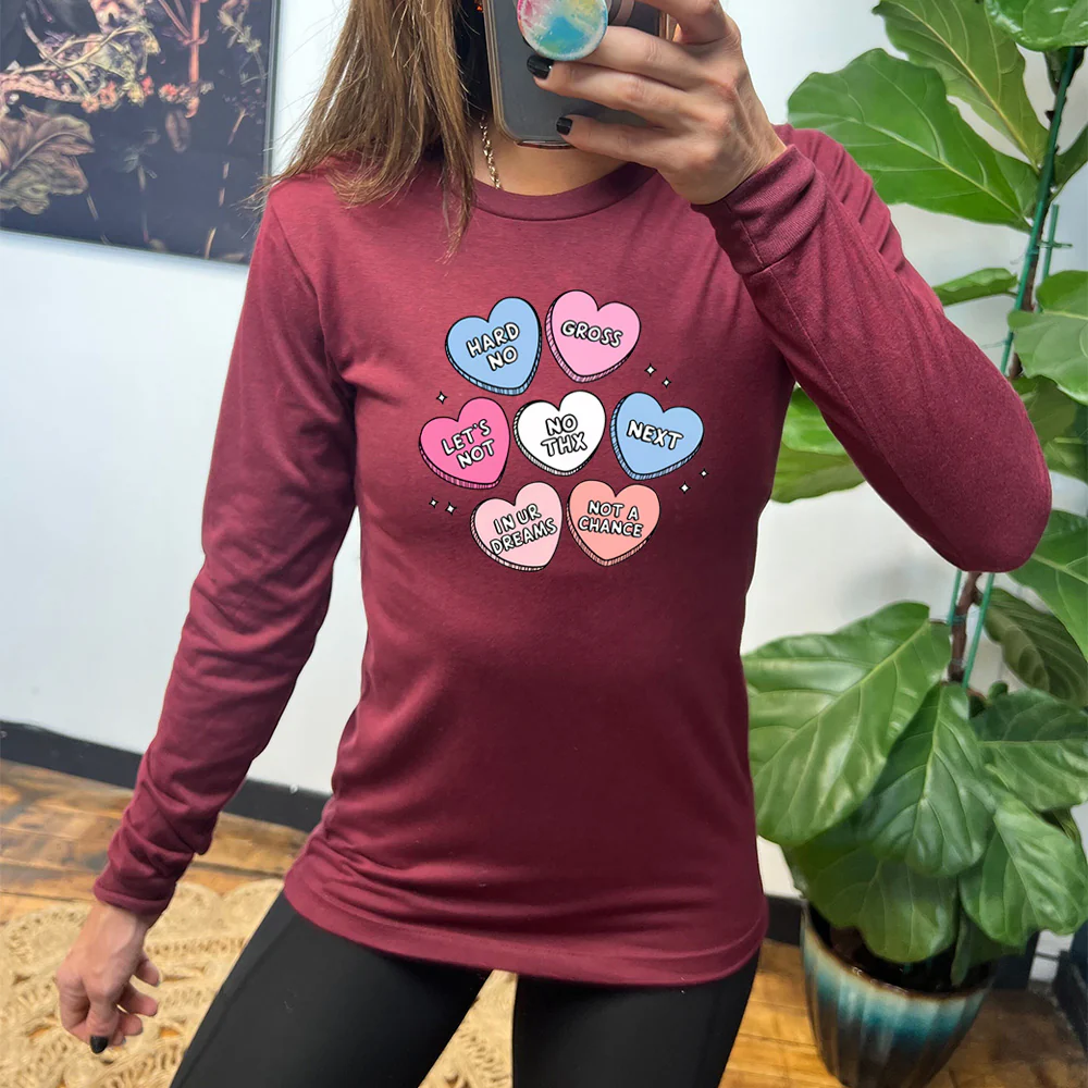 Long Sleeve Tee | Sarcastic Heart Candies - Image 2