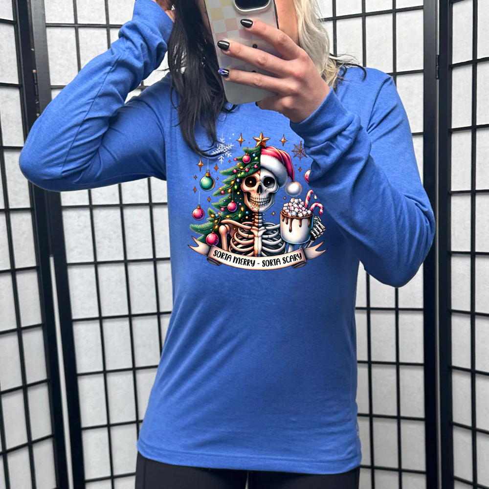 Long Sleeve Tee | Sorta Merry Sorta Scary - Image 3
