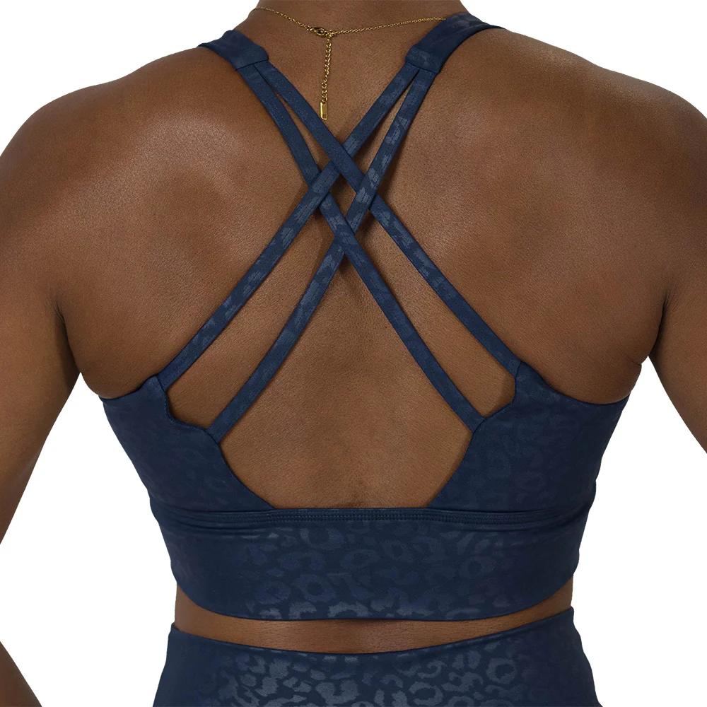 Longline Bra | Navy Leopard - Image 2