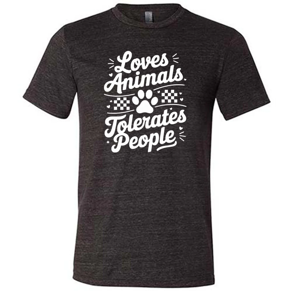 Loves Animals Tolerates People Shirt Unisex