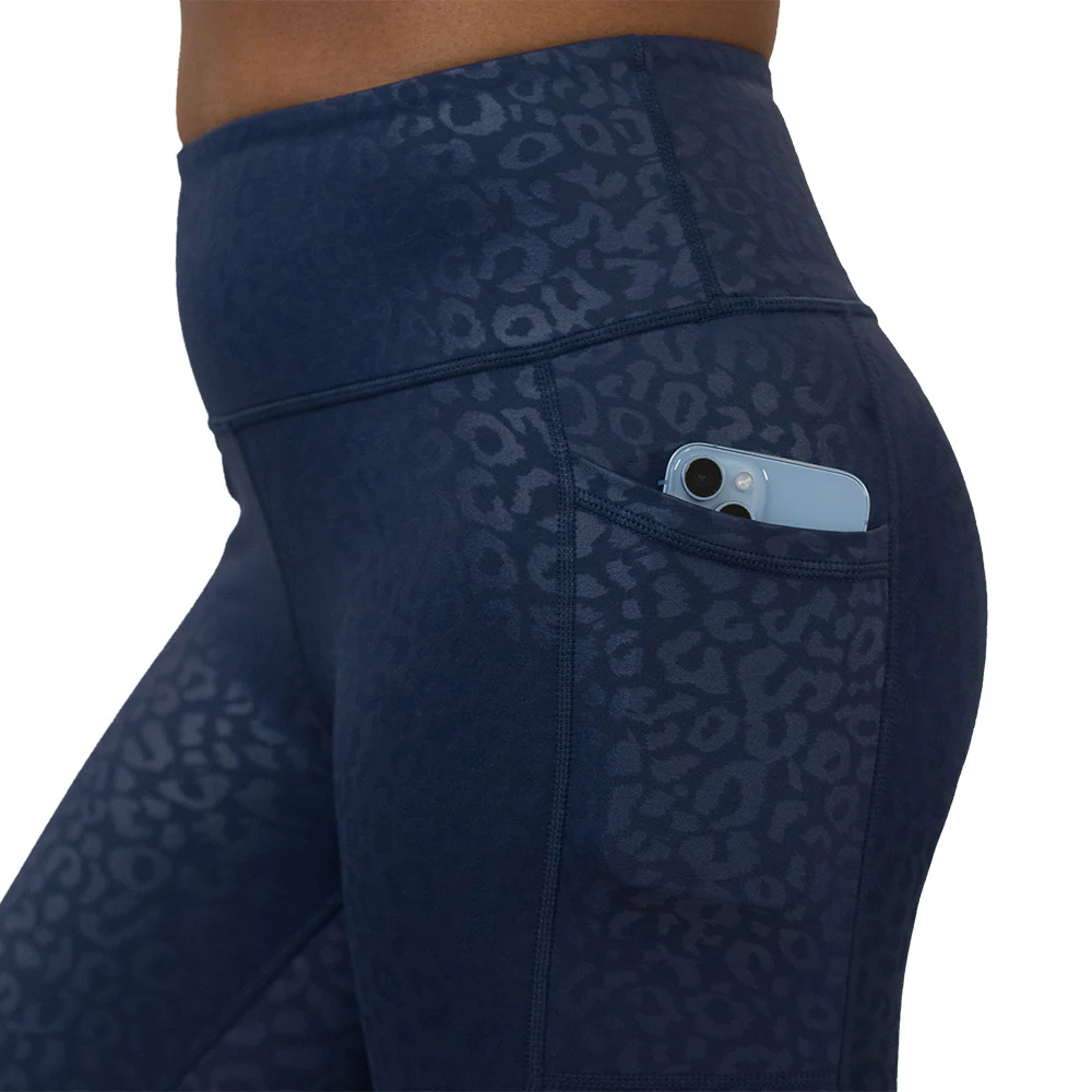 Navy Leopard Leggings - Image 2