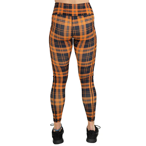 Pumpkin Patch Plaid Leggings - Image 4