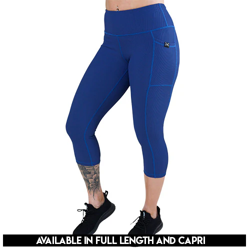 Ribbed Leggings | Navy - Image 2
