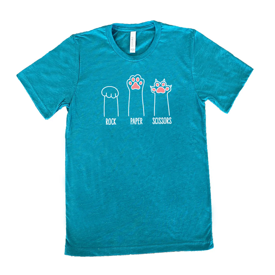 Rock Paper Scissors Cat Paws Shirt Unisex - Image 10