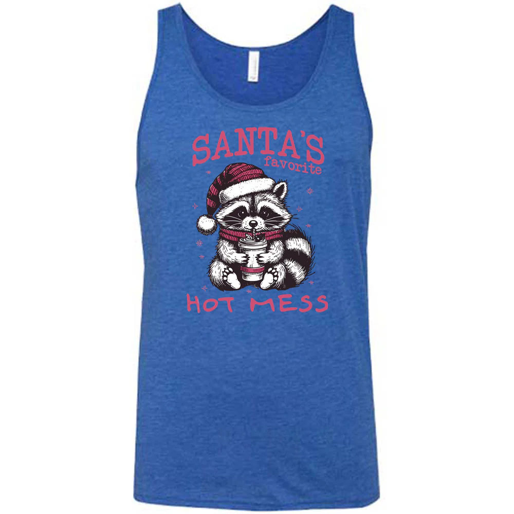 Santa's Favorite Hot Mess Raccoon Shirt Unisex - Image 4