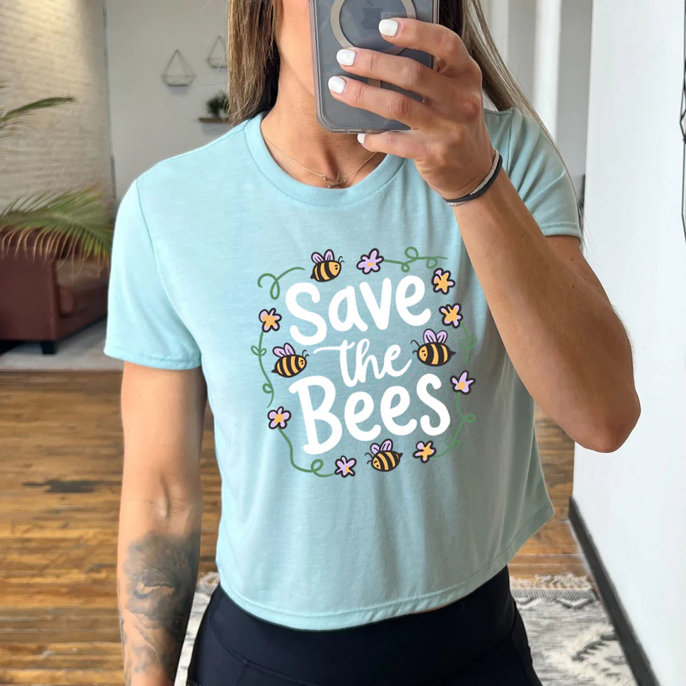 Save The Bees Cropped Tee - Image 3