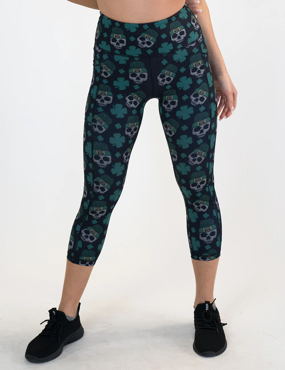 Shamrock Skulls Leggings - Image 2